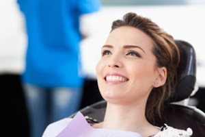 woman in dental chair